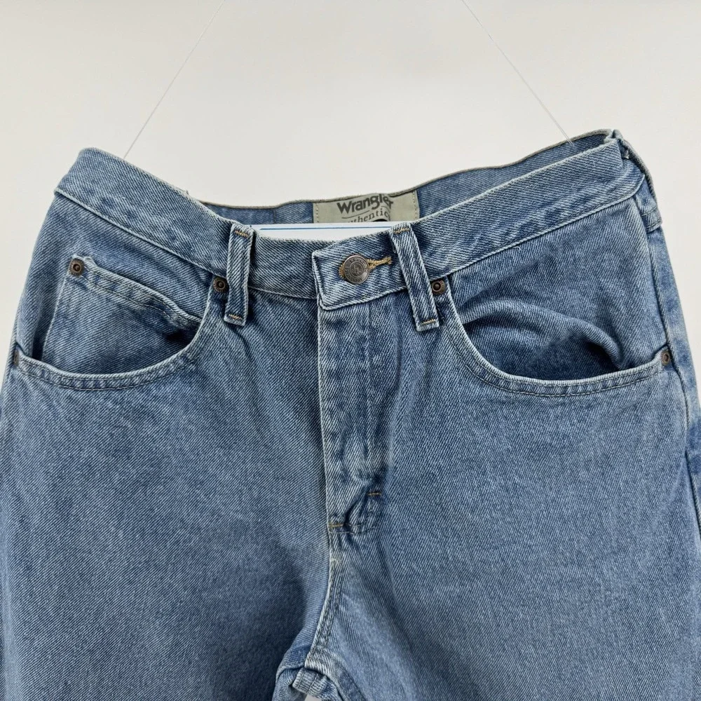 Wrangler Authentic Denim Jeans Mens 29x32 Blue Straight Leg 100% Cotton Western